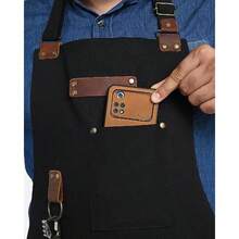 Don Pablo Mandil Parrillero Premium de Lona y Piel con porta Cerveza- Delantal Unisex para Cocina Chef Barbacoa y Asador. - como en la foto - Ver 4