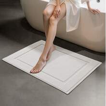 Utopia Towels Cotton Banded Rug, Bath Mats, Not A Bathroom Rug, 20 By 31 Inches, 100% Ring Spun Cotton, Highly Absorbent Shower Bathroom Floor Mat, White - White - View 3
