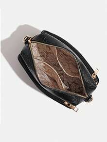 Women Leather Wallet Shoulder Bag Handbag Crossbody Bag - Black - View 4