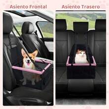 Asiento para Perro Auto, Silla de Carro con Cuerda de  Ajustable, Ventana de Malla y Tubo de Soporte de PVC - Ideal para Mascotas Pequeñas y Medianas,37858801 - Multicolor - Ver 5