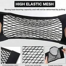 Car Storage Hook And Loop Mesh Pouch, Multi-Functional Car Trunk Organizer! As A Trunk Storage Mesh Pouch, It Can Properly Store Items; As A Car Interior Trunk Side Mesh, It Fully Utilizes Space; As A Car Storage Rack, With Practical Hook And Loop Support, It Easily Organizes And Adds Convenience To Your Travel, Don't Miss Out. - Mesh Bag Storage - View 8