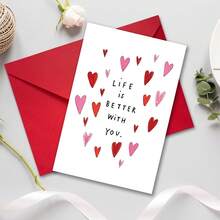 一套趣味情人节贺卡，真挚感谢卡，可爱手写风格，送给她的感恩礼物 - 彩色 - 查看 6
