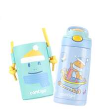 Bình giữ nhiệt Contigo hoạt hình, hình Rồng con mùa đông, chất liệu 316, có ống hút. - Màu xanh lam - Xem 1
