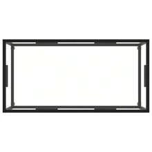 vidaXL Table basse Noir avec verre trempé 100x50x35 cm - Noir - Voir 4
