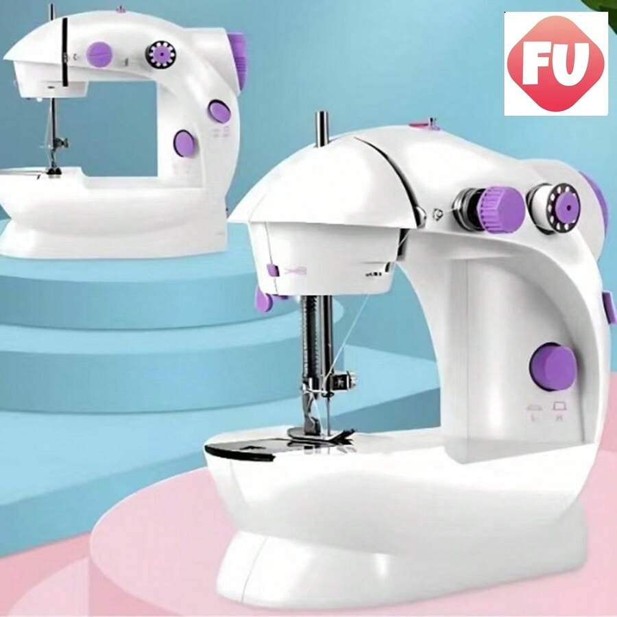 Máquina de coser doméstica pequeña de escritorio totalmente automática eléctrica mini micro máquina de coser de mano para ropa - Multicolor - Ver 1