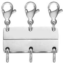 项链叠戴扣，多股连接器，适用于2-6层项链分隔器 - 銀色 - 查看 8