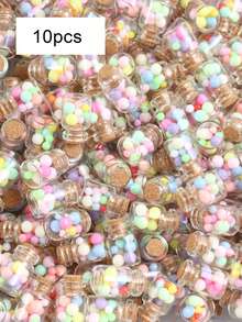 10/20pcs Mini Wishing Bottles With Cork Stoppers, Micro Transparent Artificial Fruit Theme Drift Bottles, Glass Bottle Pendants, Suitable For Micro Landscape Crafts, DIY Crafts, Home Decor, Bookshelf, Living Room Scenes, Birthday Party Gifts, Car Interior Accessories, Gift Bag Fillers, Wedding Gifts, Valentine's Day Gifts - Multicolor - View 14
