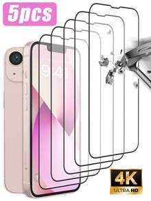 5片装钢化玻璃屏幕保护膜，丝印黑色边框，防刮花、防震、防指纹。防水，兼容苹果11/12/13/14 Pro Max/15 Pro Max/16/16 Plus/17/17 Plus/17 Pro/17 Pro Max。安装简便，兼容手机壳。 - 無色 - 查看 20