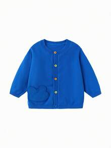 Balabala Baby Knit Cardigan, Lightweight Sweater Jacket Spring 2026 - Blue Tint - View 4