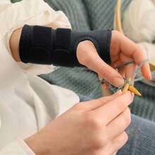 1pc Wrist Brace Carpal Tunnel, Wrist Brace Night Support With 2 Straps And Metal Splint Stabilizer, Adjustable Wrist Splint Right Left Hand, Wrist Support Women And Men - 黑色 - 查看 9