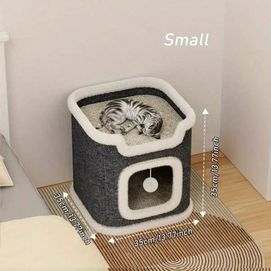 MOFOROCO Multi-Level Cat Activity Center With Sisal Scratching Posts, Condos, Plush Perches, Hanging Toys, For Kittens And Adult Cats - 1 Layer - View 1