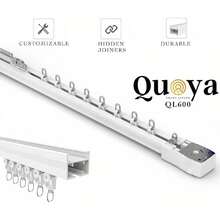 QL600 Smart Electric Curtain Track, Motorized Motor, Adjustable Track Length, Compatible With Alexa, , ,  (Up To 275 Inches (7 Metres) (Wall Brackets NOT Included),37896258 - Rusty Rose - View 5