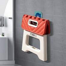 Portable Folding Chair - Lightweight And Portable Plastic, Suitable For Picnic/Camping/Fishing Beach, Lawn, Hiking Portable Travel Stool With Storage Bag, Must-Have For Students (Pink, Yellow, Blue, Gray, Green) - 珊瑚橙 - 查看 7