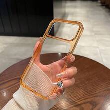 Orange Hard Shell Phone Case Compatible With IPhone 17 Pro Max/17 Pro/17/16 Pro Max/16/16 Pro/15/15 Pro/15 Pro Max/14 Pro Max/7 Plus/14 Pro/14 Pro Max, Durable And Anti-Yellowing