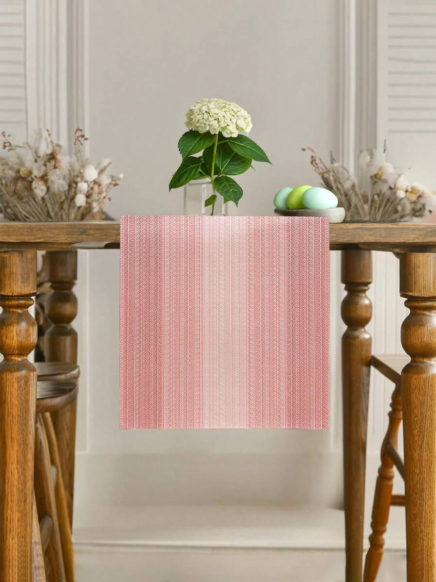 1 chiếc khăn trải bàn trang trí nhà cửa thiết kế ombre trang nhã, thích hợp cho nhà bếp, bàn ăn, tiệc tùng, phòng khách, lò sưởi, trang trí cửa kính, có nhiều kích cỡ khác nhau. - Hồng - Xem 1
