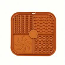 1pc Silicone Dog Feeding Mat, Calming Mat, Self-Suction Anti-Slip, Pet Slow Feeder Pad - Multicolor - View 5