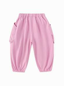 Balabala Young Girl' Cargo Pants, Unisex Outdoor Style Spring 2026 - Rose Red - View 5
