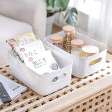 FEOOWV Small Plastic Storage Baskets 8 Pack White Portable Stackable Multipurpose  Ideal For Pantry Fridge Closet Bedroom Office - trắng - Xem 4