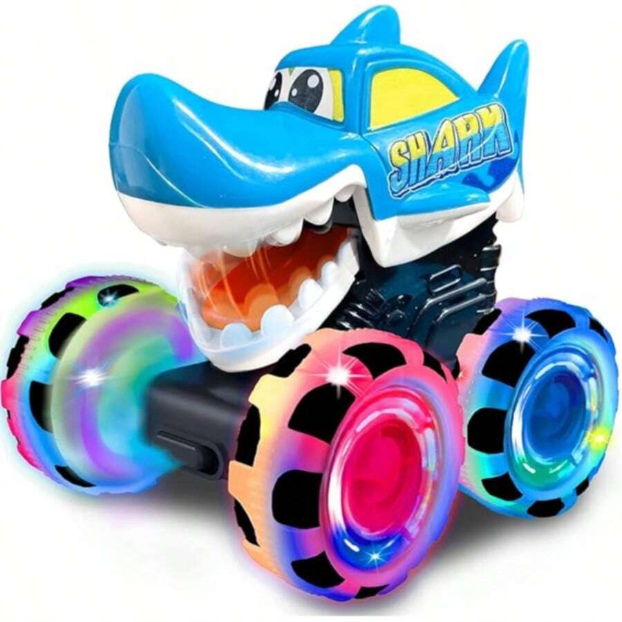 Cool Truck Toys - Sports Luminous Cars Designed For Children - Lightning Wheels - Interactive Toys - Children's Puzzle Electric Cars For Boys And Girls Christmas | Halloween | Birthday Gifts | Classroom Rewards| - Màu xanh bạc hà - Xem 1