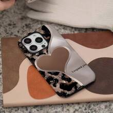 Leopard Heart Black presenta un diseño elegante dos en uno, proporcionando varias protecciones para iPhone 16/15/14/13/12/11 Pro Max. - Colores mixtos - Ver 5