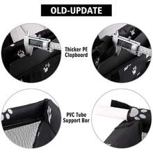 Dog Car Seat, Foldable Dog Car Booster Seat Waterproof Breathable Oxford Travel Bag For Small To Medium Dogs, Puppies, And Pets-Pattern Black - màu đen - Xem 7