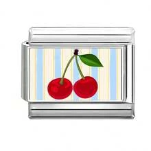 1件DIY照片模块化手链，饰有爱心、花朵、樱花眼元素，适合圣诞节、新年、万圣节、情人节等场合，不锈钢材质，都市休闲风，圣诞节和万圣节必备单品，本地特色，实用时尚，圣诞风格，派对穿搭指南，圣诞礼物，圣诞家居装饰，复古夏季，优雅装扮，万圣节配饰，适合作为送给朋友/情侣的派对礼物。