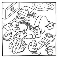 48 Páginas 230g MOMENTOS ACONCHEGANTES Livro de Colorir Simples e Curativo - Cenas Aconchegantes de Animais de Estimação, Livro de Colorir para Adultos Aliviador de Estresse, Diversão Criativa de Autocura Confortável, Presente de Papelaria para o Dia dos Namorados - MOMENTOS ACONCHEGANTES - Visão 4