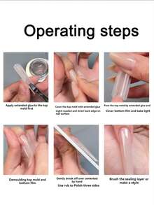 2-Layer Sandwich Style Nail Extension Mold | No Paper Forms Needed, Precise Thickness Control, Suitable For Gel, Ideal For Professional Nail Artists, Can Cure Fake Nail Extensions, Essential Tool For Beauty Enthusiasts And Gel Manicure Users - Multicolor - View 7