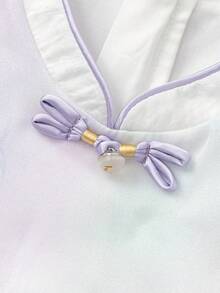 Balabala Girls' Sheer Dress, Chinese Style Cheongsam Dress For Teens, Spring 2026 Collection - Purple - View 5