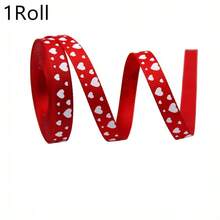 5 rollos de 1cm*450cm Cinta de embalaje para el Día de San Valentín con diseño de amor para decoración de regalos, manualidades y fiestas de boda del Día de San Valentín - Multicolor - Ver 12