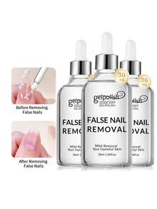 3PCS 30ml Pinpoint Nail Glue Remover For Press On, Multi-Functional Remover For Nails Tips, Gentle Glue Remover For Gel X Nails, Non-Acetone Nail Polish Remover - 無色 - 查看 6