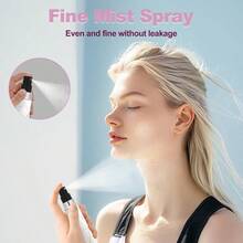Perfume Travel Refillable Bottle Portable Mini SprayerEmpty Perfume Bottles With Unique Patterns Refill Pump Case For Traveling And Outgoing 2 Pcs Pack Of 5 Ml White And Pink#XSD444 - 白色和粉紅色 - 查看 6