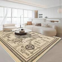 1PC Vintage Style Area Carpet Local Carpet, Lightweight Soft Comfortable Machine Washable Easy To Care Carpet Mat Home Decoration, Suitable For Living Room, Bedroom, Dining Room, Office, Balcony, Room Accessones - Nhiều màu - Xem 2