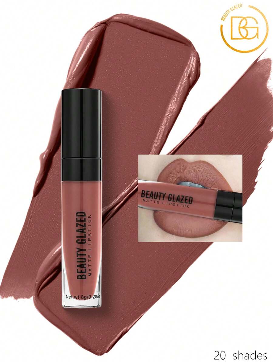 beauty glazed 哑光液体唇膏，丝绒持久防水高显色丝绒唇彩套装，化妆品，彩妆礼品 - #101 - 查看 1