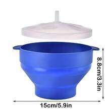 1pc Silicone Popcorn Maker Bowl With Lid, Microwave Silicone Popcorn Popper Bowl, Collapsible Dishwasher Popcorn Bowl For Home Party DIY Popcorn - Multicolor - View 10