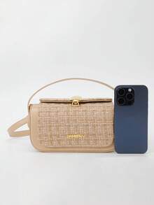 Women's Fashion Trapezoid Handbag, Elegant Minimalist Design, Versatile Shoulder/Top Handle, Large Capacity - Khaki - View 9