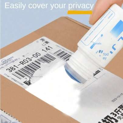 1pc Thermal Paper Correction Fluid, Delivery Note Privacy Protector, Effective For Protecting Personal Information, Cleaning Tool, Multi-Functional Courier Slip Privacy Stamp Opener, Mainly Used For Removing Information On Thermal Paper (May Not Work Well On Other Types Of Paper)