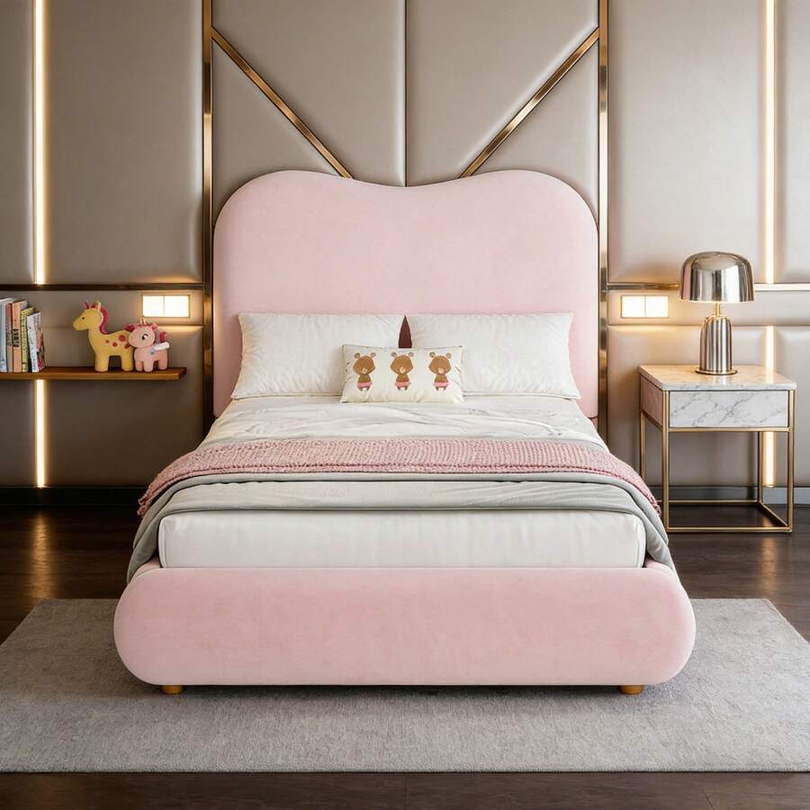 Kids Bed Frames, Headboards & Footboards - Pink + Velvet - View 1