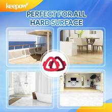 KEEPOW Scrub Brush Compatible With O Ceda RinseClean 2 Tank System, Spin Mop Replace Head Base Scrub Brush, Shower Floor Scrubber For Bathroom Kitchen Wall Tile Deck (2 Pack) - 紅色 - 查看 8