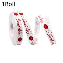 5 rollos de 1cm*450cm Cinta de embalaje para el Día de San Valentín con diseño de amor para decoración de regalos, manualidades y fiestas de boda del Día de San Valentín - Multicolor - Ver 10