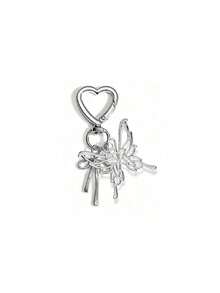 金属唇膏收纳吊坠，配有可替换不锈钢网袋，心形和星形唇膏盒钥匙扣，银色镂空蝴蝶吊坠，内置迷你镜子，时尚悬挂装饰，可用于存放润唇膏和化妆品，是手提包和钱包的时尚配饰，便携式化妆用品，适合女性、女孩、爱美人士和送礼佳品。 - 彩色 - 查看 13