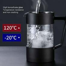 de Prensa Francesa con Filtro de Malla 120, Uso Multifuncional, Operación Manual Conveniente, Excelente Efecto de Filtración, Capacidad Moderada (350ML),37856255 - Rojo y blanco - Ver 2