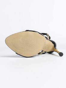 Jin Bei Qi Giày sandal cao gót mũi nhọn tối giản dành cho nữ, chất liệu da bóng, thoải mái, thích hợp cho các buổi tiệc đêm, đám cưới, sự kiện ngoài trời, kiểu dáng thanh lịch, sang trọng, thời trang, dự tiệc cocktail, màu đỏ rượu vang, phù hợp mọi mùa. - màu đen - Xem 11