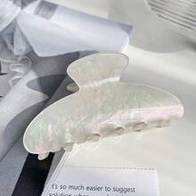 2pcs Large Wavy Hair Claw Clips For Women, Pink & White Ombre Hair Accessories - 2pcs - 查看 5