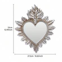 1件简约圣心火焰造型装饰挂件，手工制作，火焰心形装饰，适用于家居墙面、客厅、卧室、书房或摄影道具，多种颜色可选 - 彩色 - 查看 14