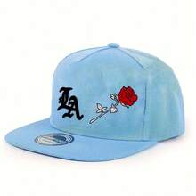 1顶男女通用哥特风字母“LA ROSE LOS ANGELES”印花棒球帽，适合棒球比赛、篮球运动、秋季穿着，运动风格，90年代复古风，嘻哈运动风，可调节户外休闲帽，适合春秋季旅行、聚会和海滩使用，是理想的礼物之选，夏季，假日 - 彩色 - 查看 14