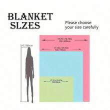 1pc Christmas Reindeer Flannel Blanket: Ice Forest Elements, Warm Winter Ambiance Flannel Blanket, Modern Polyester Rectangular Blanket Suitable For Multiple Occasions - Multicolor - View 3