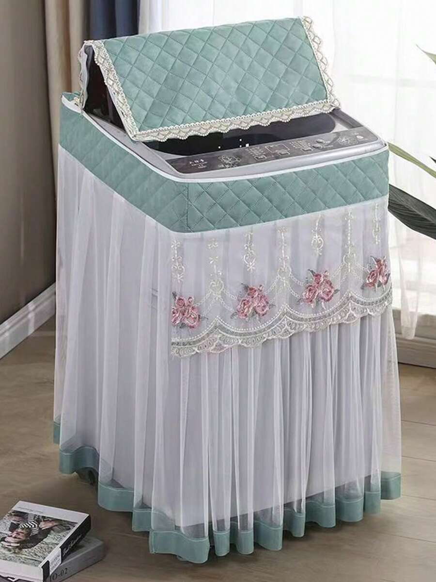 Automatische Waschmaschinen-Abdeckung, Spitzengewebe-Staubschutz, universelle verstärkte Staubabdeckung, 55 x 57 x 83 cm, Frauentag, Reiseaccessoires, Hochzeitsgeschenke, Y2K, Schlafzimmer, Kfz-Zubehör für Frauen, Küchendekor, Hochzeit, Y2K, Party, Muttertagsgeschenk, Schlafzimmerdekoration, Garten, Küchendekor, Sommer, Strand, Reiseaccessoires, Raumdekoration, Quetschspielzeug, Abschluss - Verschiedenfarbig - Übersicht 1