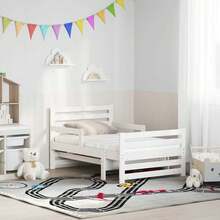 vidaXL Cuadro iluminado con matelas blanco 80 x 200 cm Bois de pin macizo - Blanco - Ver 3