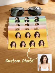 1/2/5pcs Custom Cleaning Cloth, Glasses Cleaning Cloth, Soft Screen Wipe Cloth, Custom Image, Personalized Logo Custom Cleaning Cloth, Promotional Gifts, Conference Gifts, Custom Printed Microfiber Glasses Cloth, Soft And Delicate Wipe Cloth For Phone And Computer Screens, Camera Lens Cloth, Business Logo Lens Cloth, Perfect For Cleaning Glasses, Laptop Screens, Tablets, And Phone Screens. - متعدد الألوان - مشاهدة 8